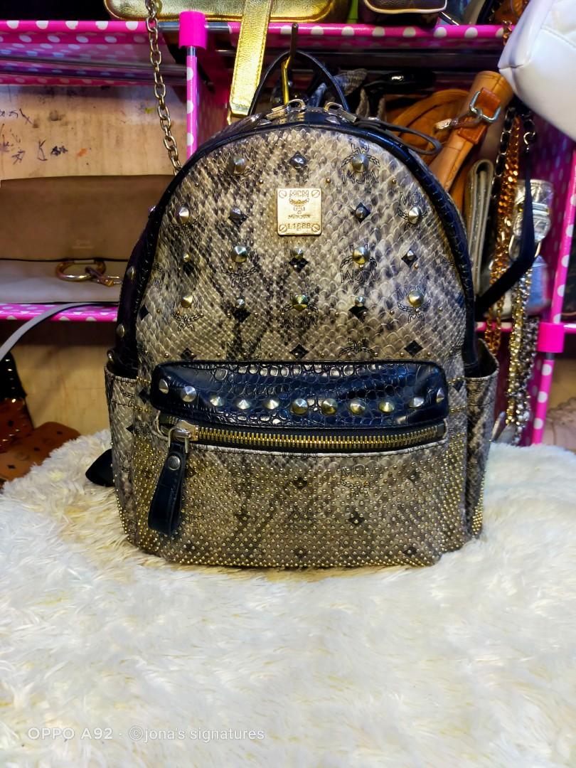 Mcm snakeskin bag store