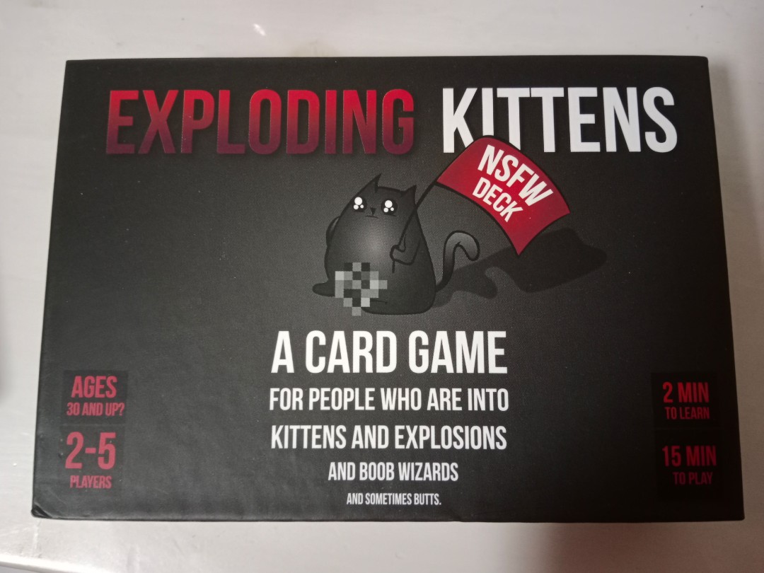 NFSW Exploding Kittens Card Game, Hobbies & Toys, Toys & Games on Carousell