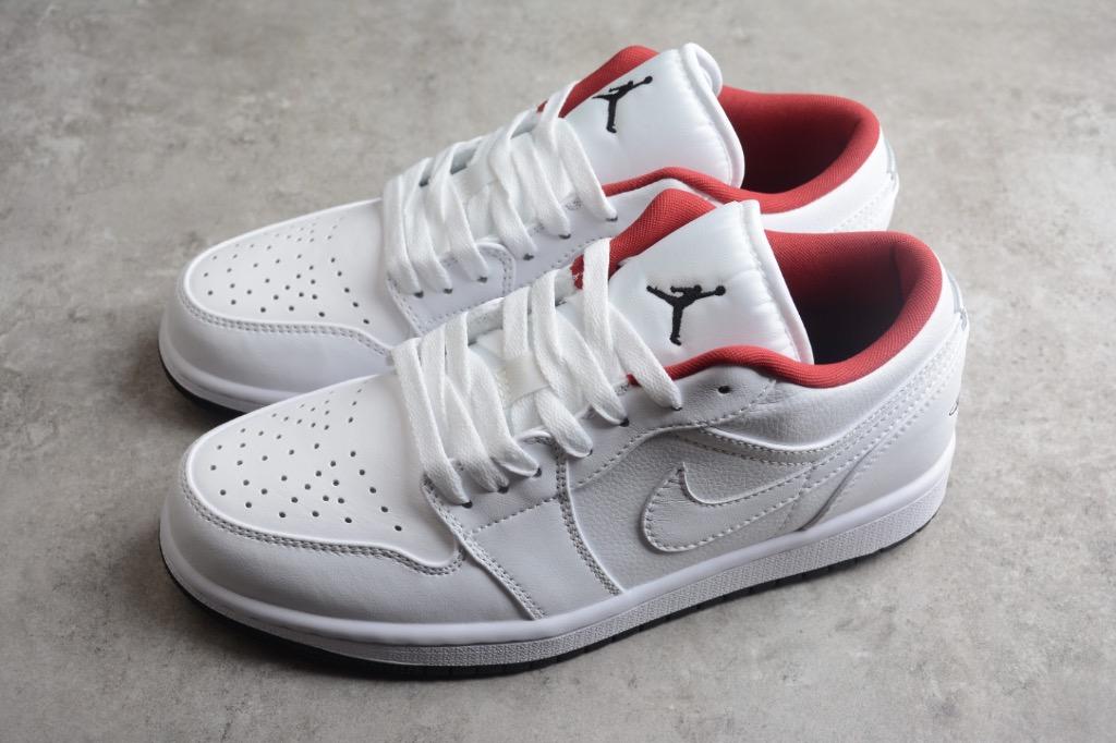 Nike air jordan 1 low red white discount