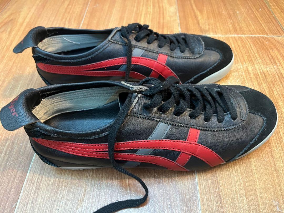 Onitsuka tiger mexico 66 black hot sale burnt red