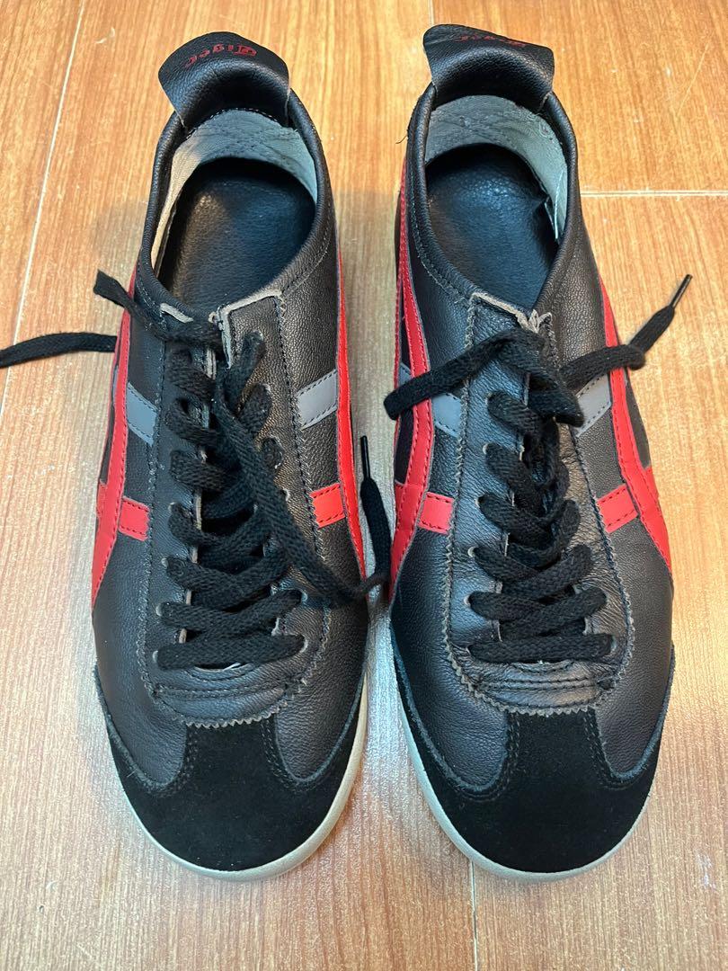 Onitsuka tiger mexico 66 black best sale burnt red