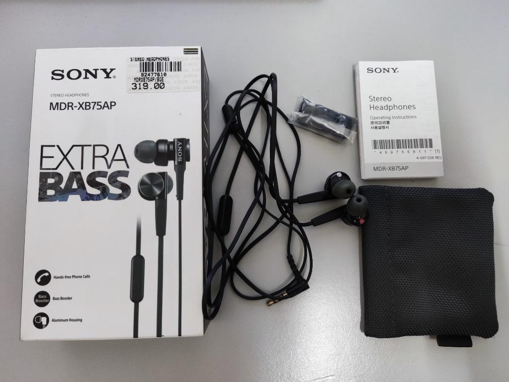 Original SONY MDR XB75AP Extra BASS Earphones
