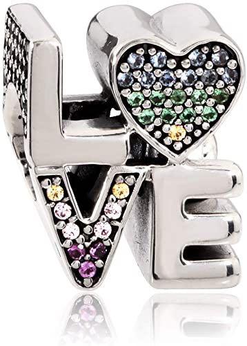 Pandora authentic Sales Rainbow Pave Love Charm