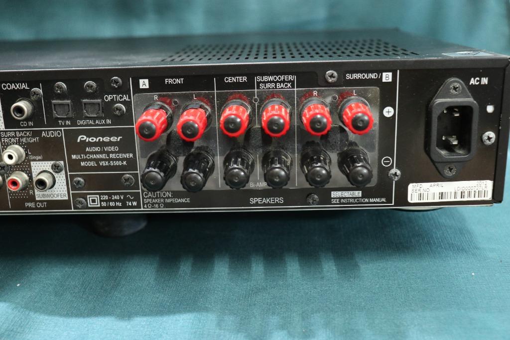 PIONEER 纖薄型AV 擴音機VSX-S500, 音響器材, Soundbar、揚聲器、藍牙