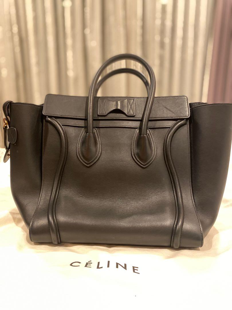Celine mini luggage black sales