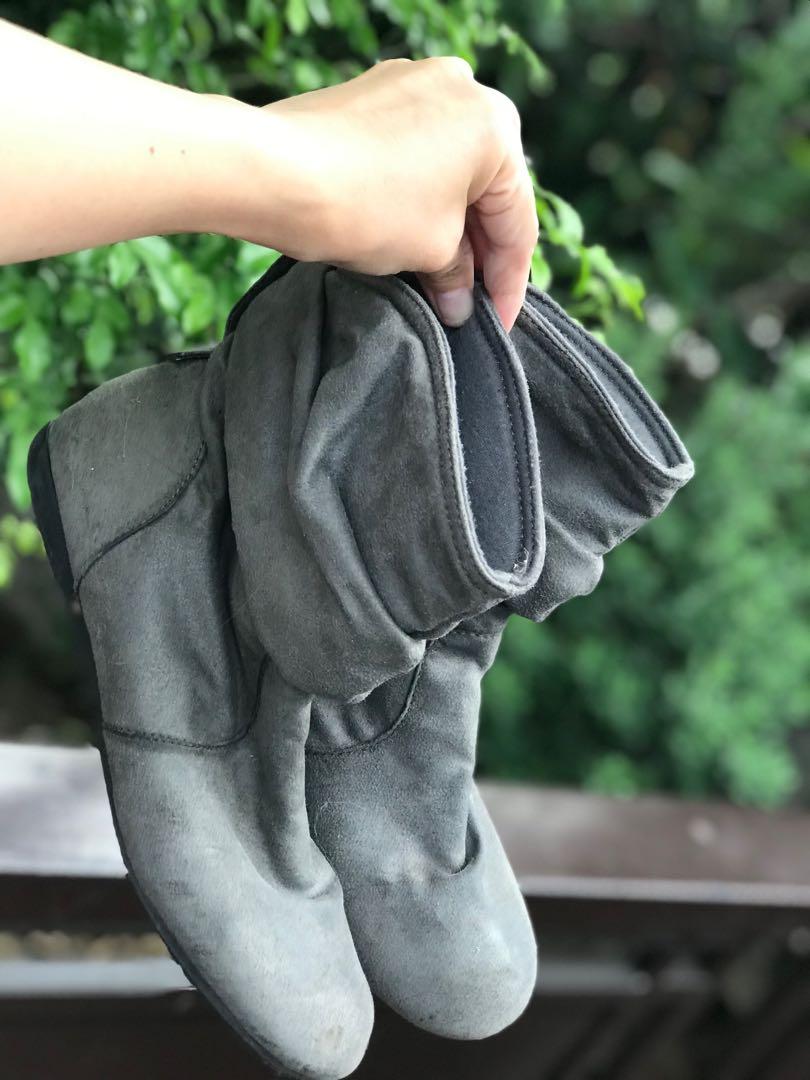 Payless best sale grey boots