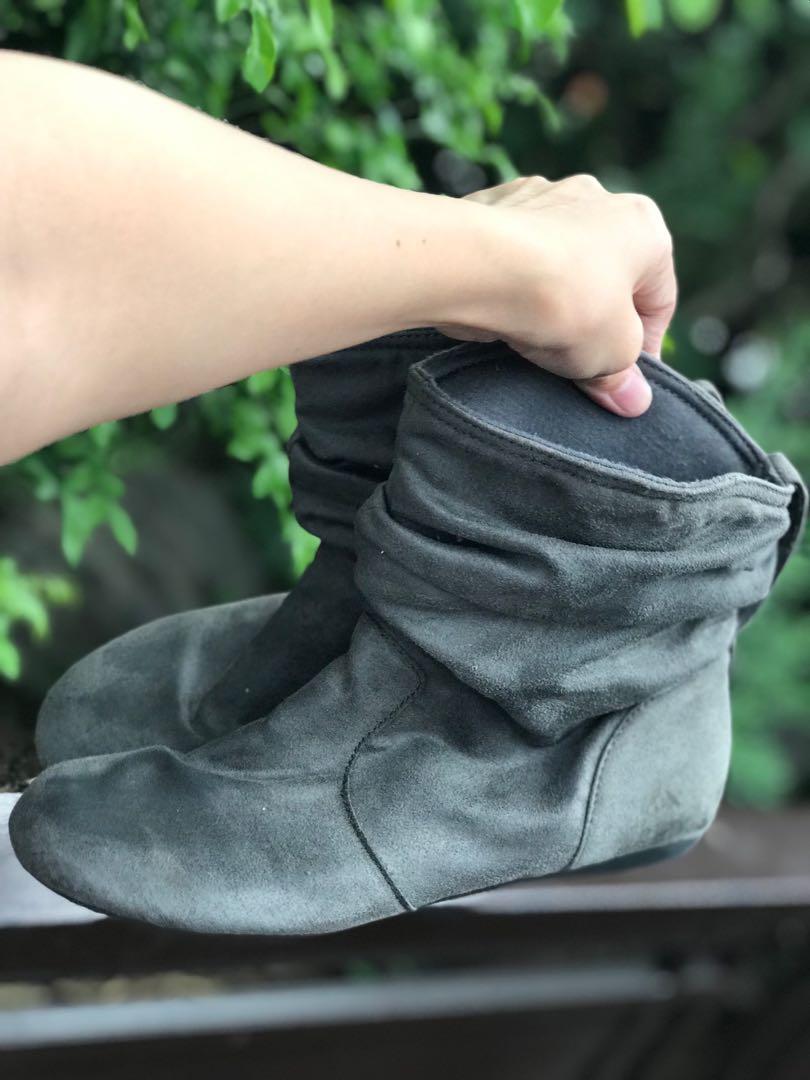 Payless gray deals boots