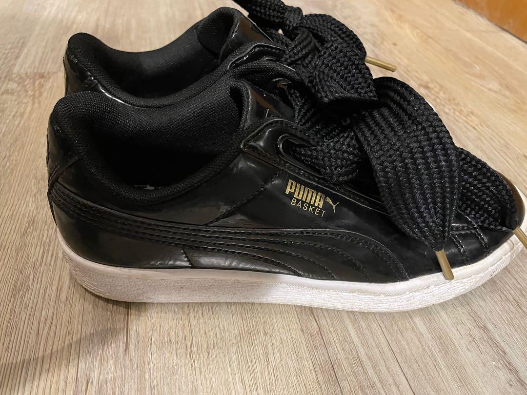 Puma Ribbon Trainer Black Women s Fashion Footwear Sneakers on