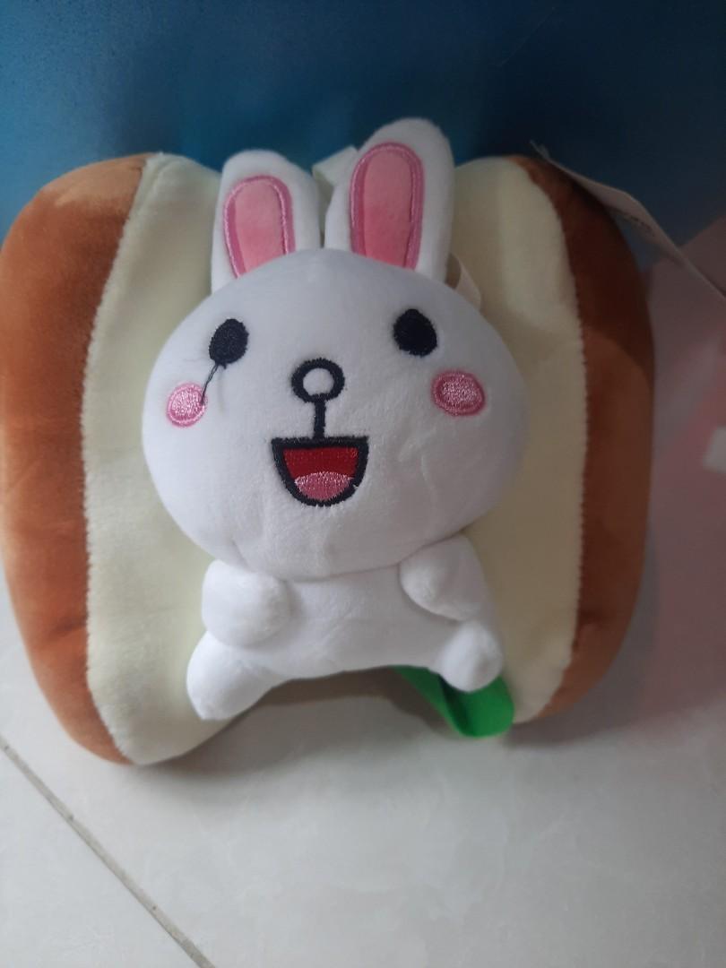 Rabbit hot dog bun soft toy, Hobbies & Toys, Toys & Games on Carousell