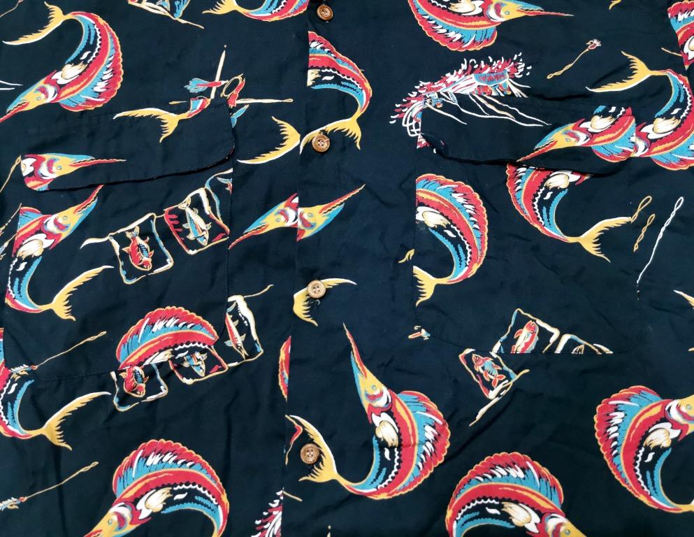 Rare Reyn Spooner, Polynosicrayon 2 poket, butang kayu destock .( pit