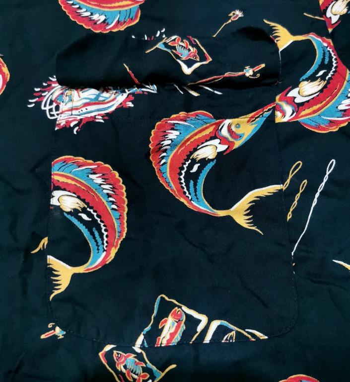 Rare Reyn Spooner, Polynosicrayon 2 poket, butang kayu destock .( pit