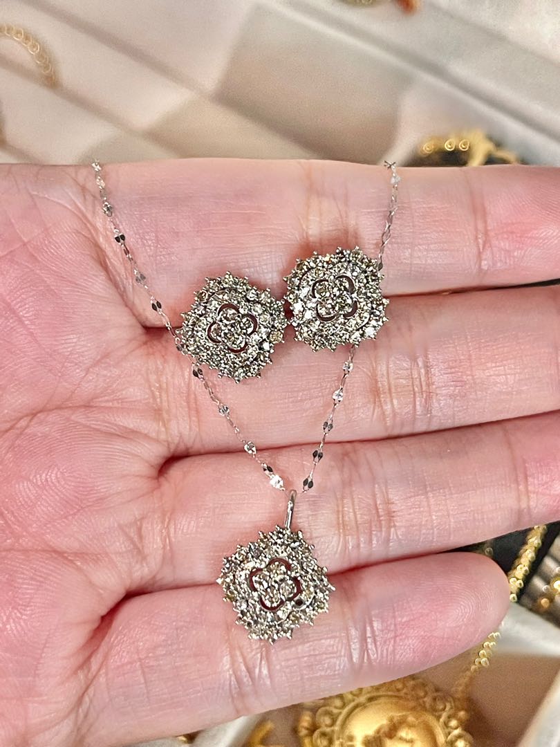 REAL DIAMOND SET with certificate Women s Fashion Jewelry