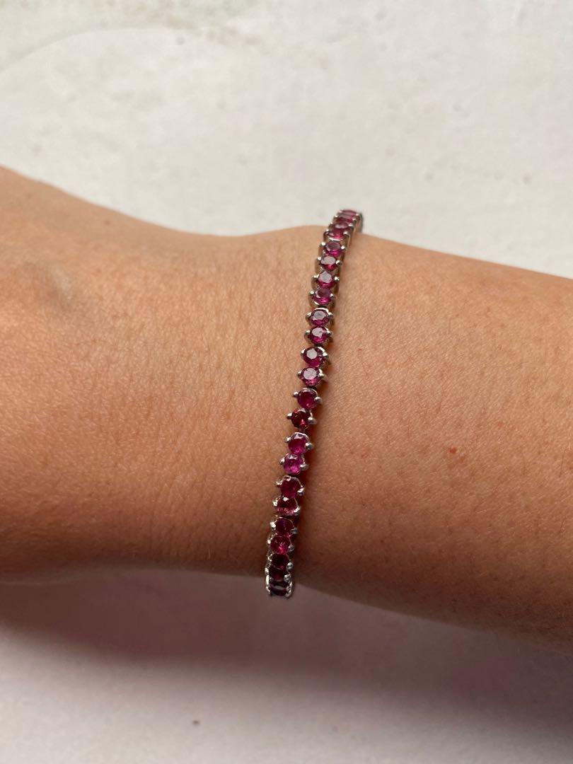 Garnet top tennis bracelet