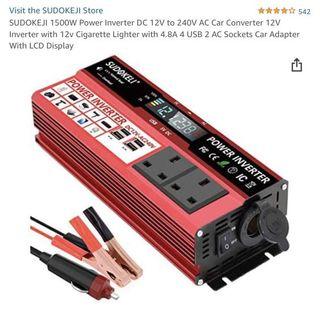  Cantonape 500W Pure Sine Wave Inverter 12V to 110V AC Power  Inverter Converter with 3.1A USB Car Adapter and Cigarette Lighter Plug :  Automotive