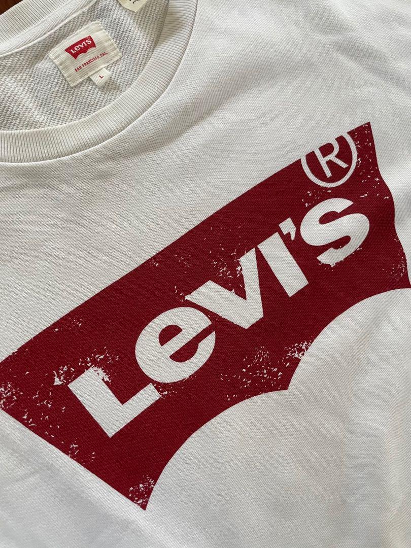 Levi's Sweater Logo original white 