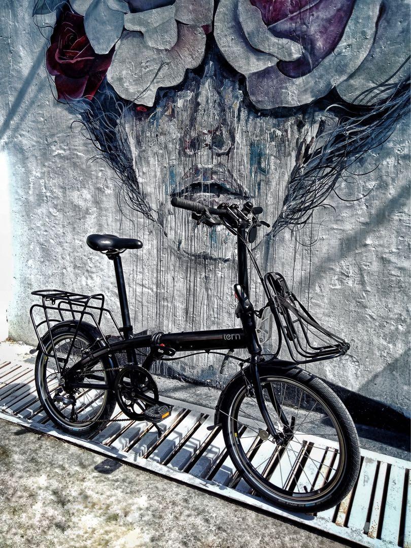 Tern Link D8 Gen 5 20 with rear rack luggage truss and kanga