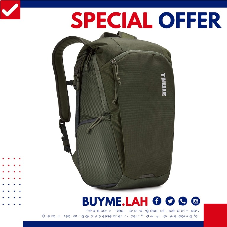 Thule Enroute Camera Backpack 25L, Dark Forest, Men's Fashion, Bags