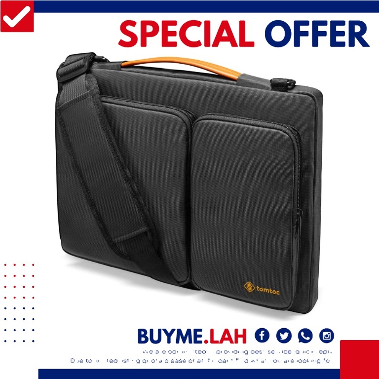 tomtoc Laptop Shoulder Bag for 14inch MacBook Pro 2021 A2442, 13.514.