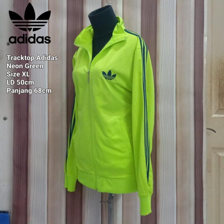 Tracktop ADIDAS Firebird Neon Green Track Jacket Size XL, Fesyen Pria,  Pakaian , Atasan di Carousell