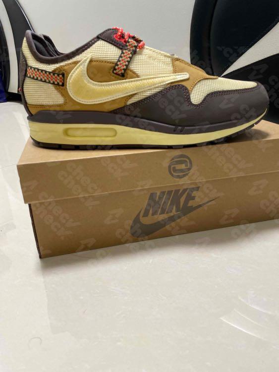 Travis Scott X Nike Air Max 1 倒勾 棕色(可交流10.5)