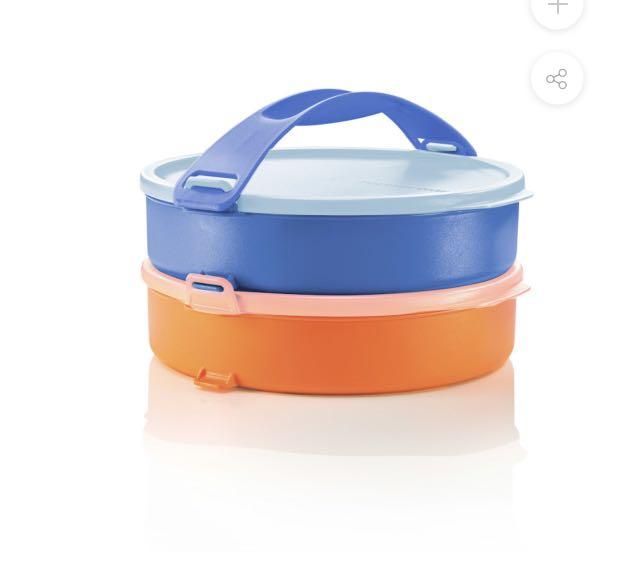 Tupperware Round Click To Go (2) 880ml, Furniture & Home Living ...