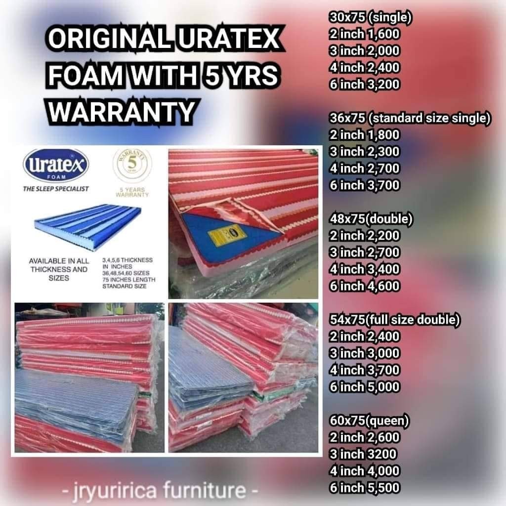 uratex foam thickness