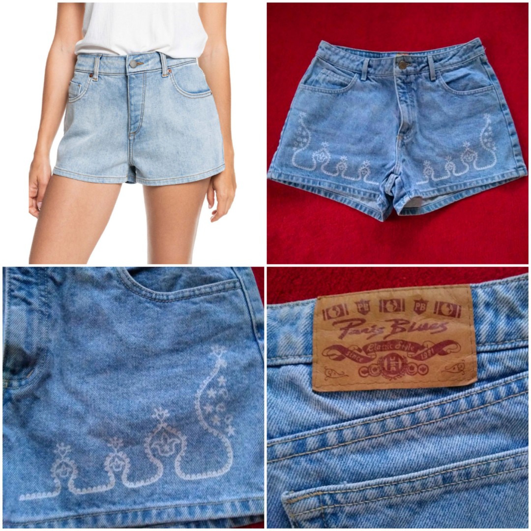 Paris Blues Light Washed Denim Shorts 