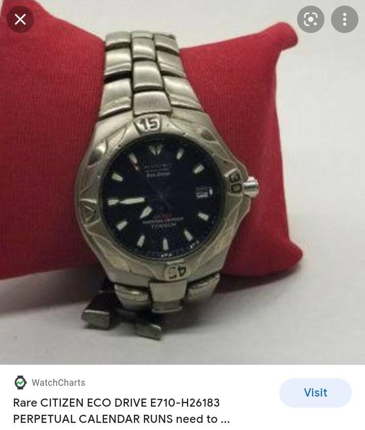 VINTAGE MENS CITIZEN ECO DRIVE PERPETUAL CALENDAR WATCH