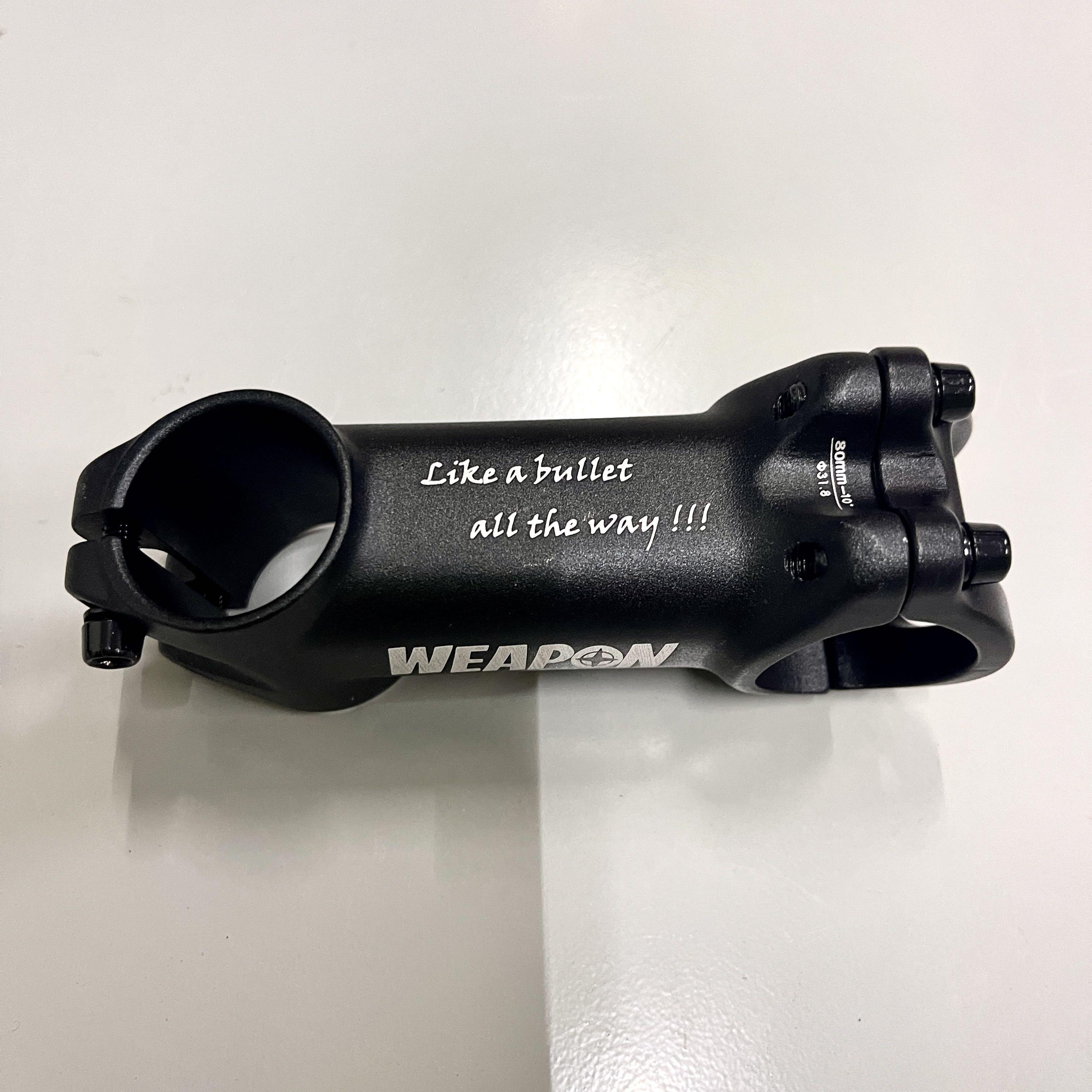 Weapon AS17 Alloy Stem for fixed gear Stem fixie Stem track bike Stem road bike Stem MTB 31.6mm 17 80mm