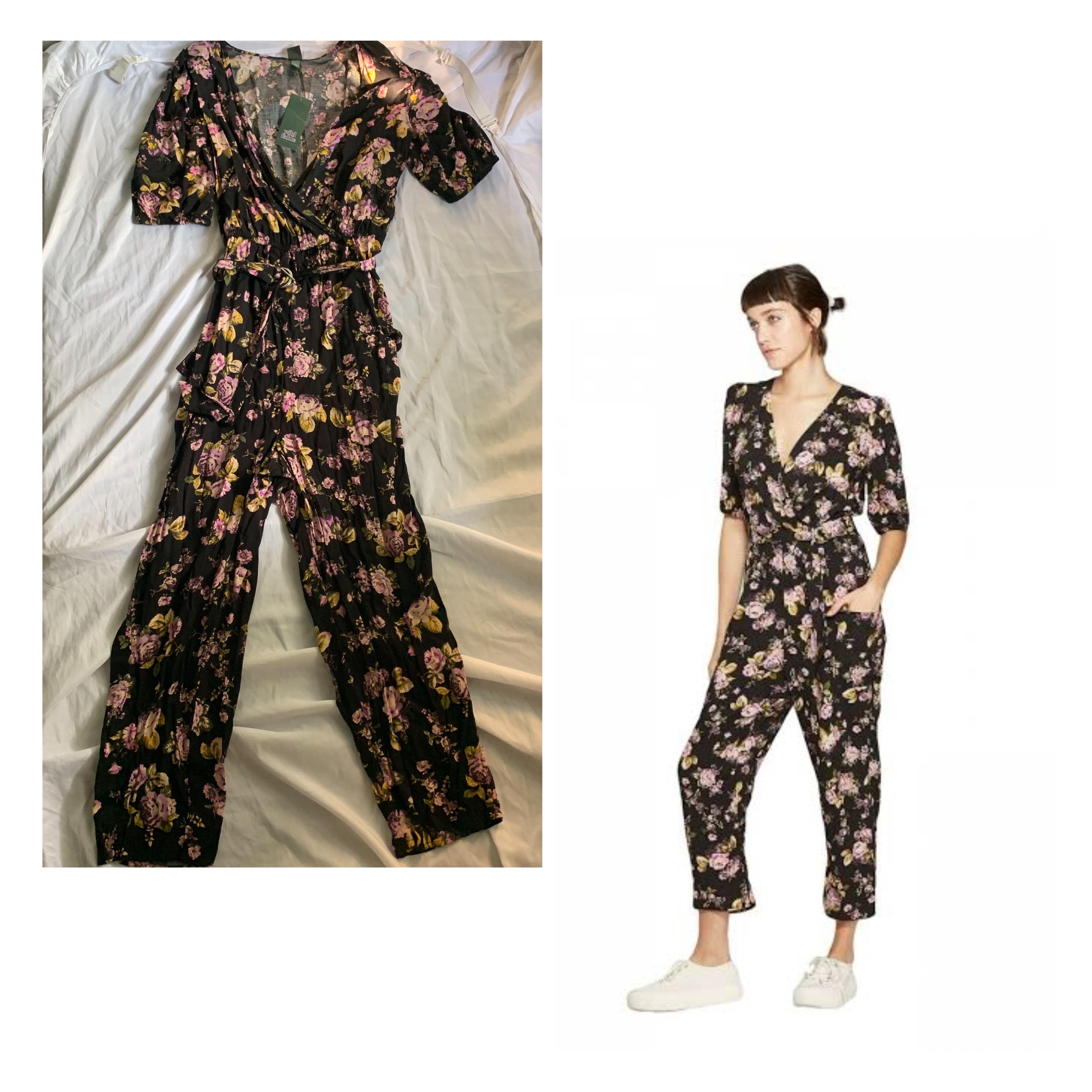 Wild fable floral jumpsuit clearance