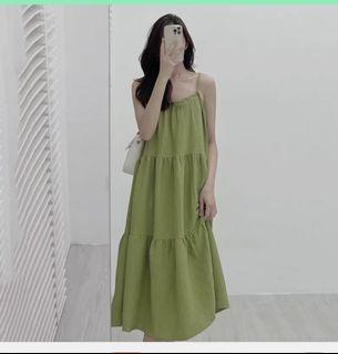Women Korean Fashion Dress Green Brand New