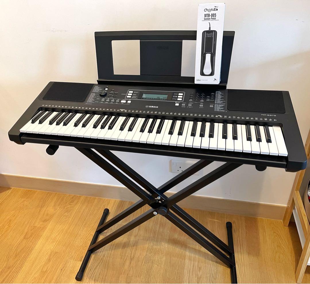 Yamaha 電子琴PSR-E373 61-鍵Keyboard Piano (連AC變壓器& 腳踏 