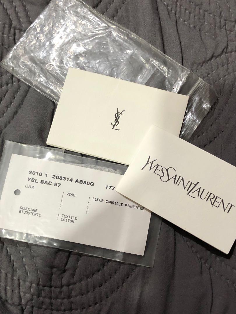 Ysl bag clearance authenticity card