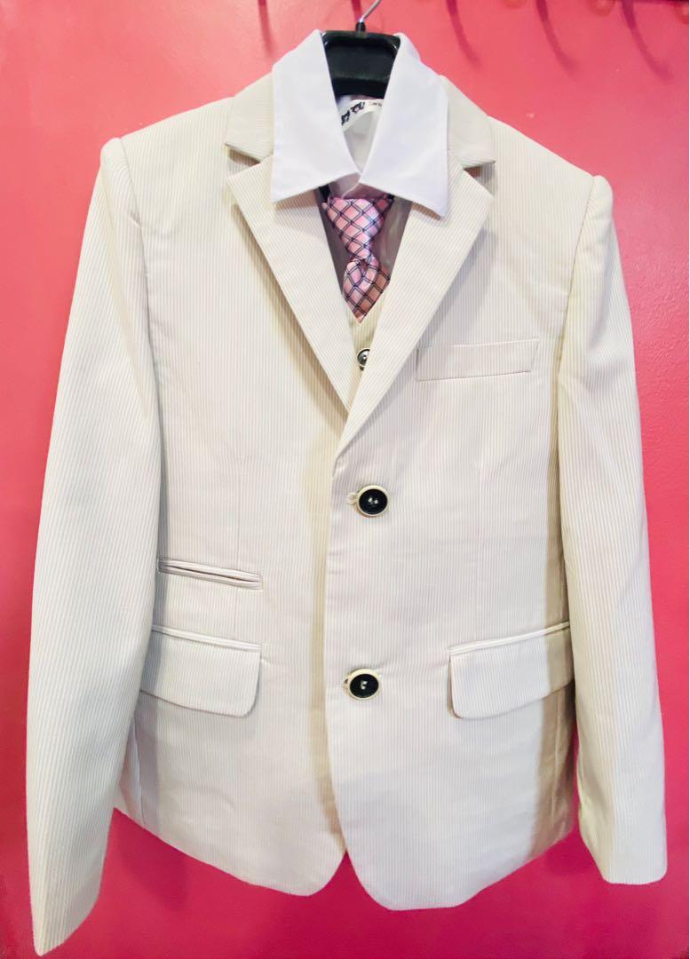 Zack and Mack for kids (Category: Coats, Jackets and Outerwear) located in Manila. Submitted by alexapurpleshop (Listing ID 1165190007, Image 3). Description: ZACK & MACK formal attire for kids boys Size 54 fit to 7-8 yrs old Comes in complete set: pants, longsleeves polo,vest, coat, & tie Used for 1hr only Selling for only 2500.00 Mall price 3499.00.