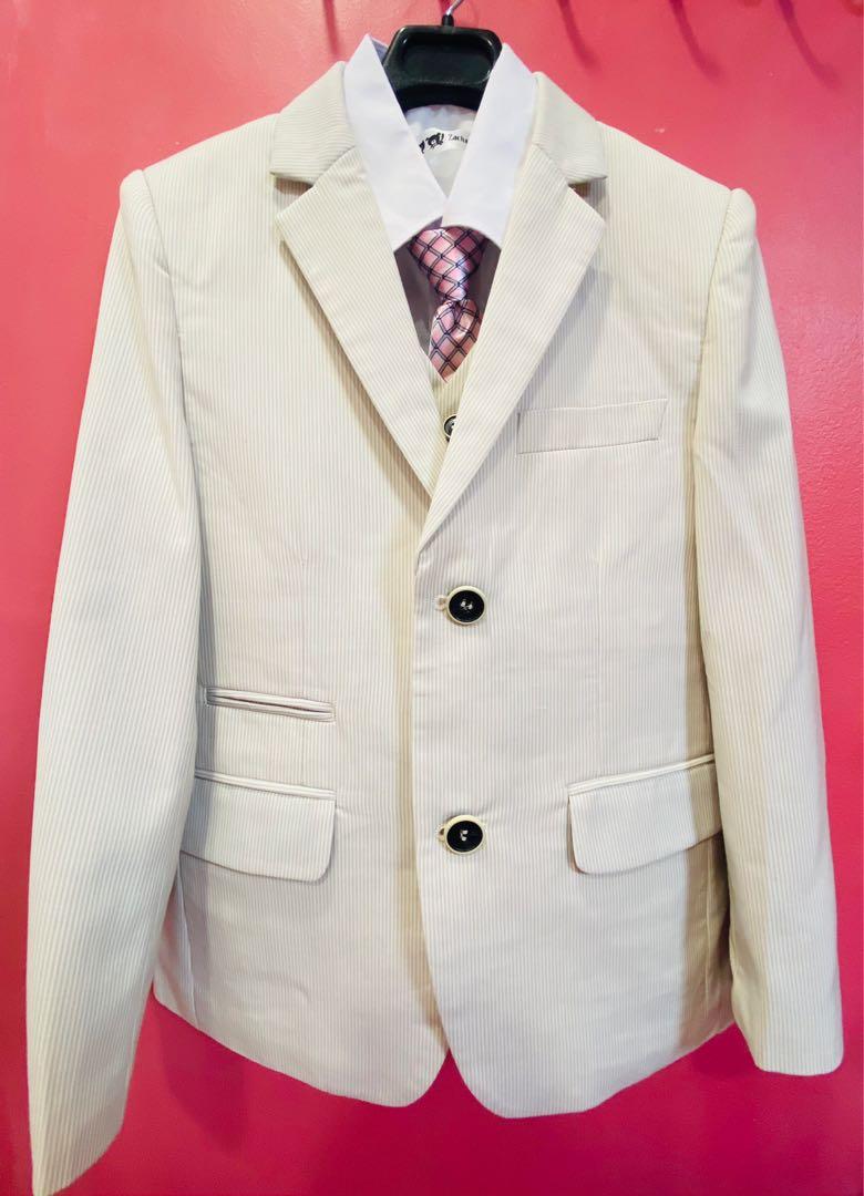Zack and Mack for kids (Category: Coats, Jackets and Outerwear) located in Manila. Submitted by alexapurpleshop (Listing ID 1165190007, Image 1). Description: ZACK & MACK formal attire for kids boys Size 54 fit to 7-8 yrs old Comes in complete set: pants, longsleeves polo,vest, coat, & tie Used for 1hr only Selling for only 2500.00 Mall price 3499.00.