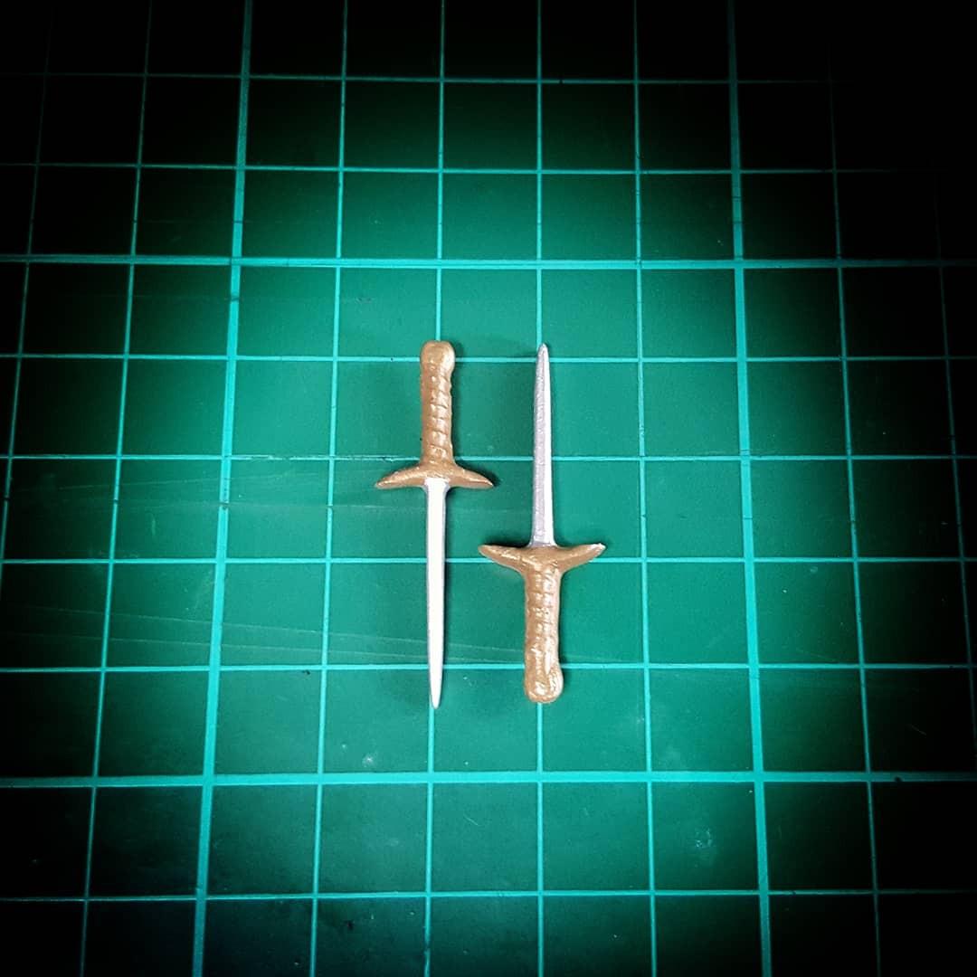 1:12 scale Loki's Twin Daggers Action figure accessory (Category: Figurines & Statues) located in Quezon City. Submitted by ravenracca (Listing ID 1165265567, Image 2). Description: 1:12 scale Loki's Twin Daggers action figure accessory 500php for a pair of daggers best for your Marvel Legends Loki and all his variants Loki action figure not included.