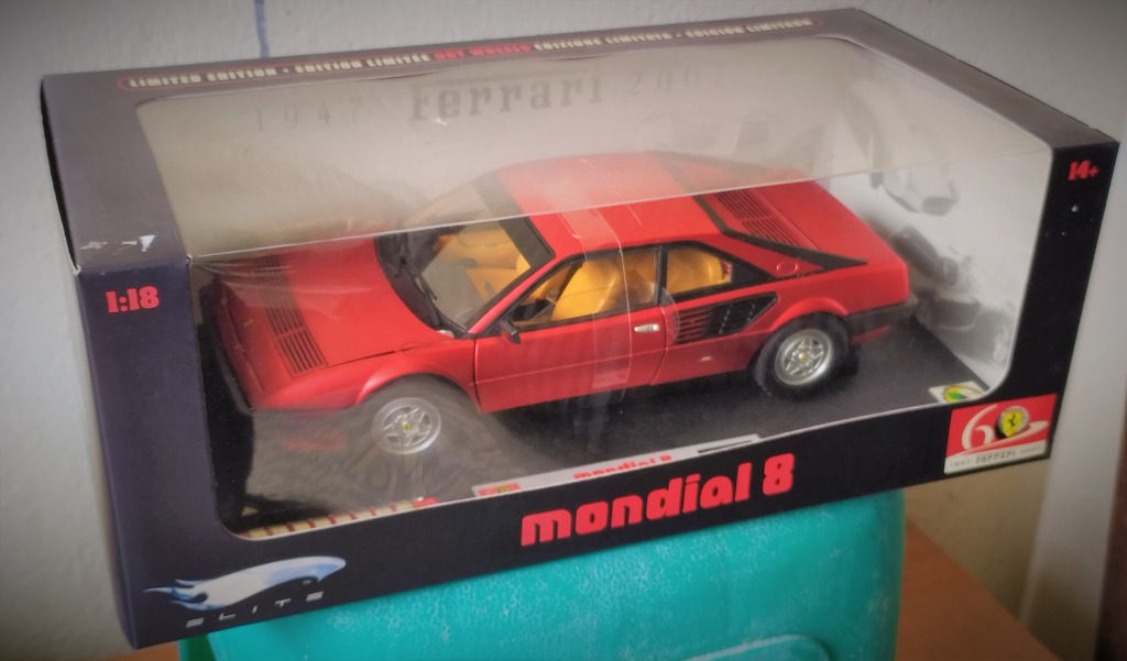 1/18 FERRARI MONDIAL 8 HOTWHEELS ELITE LIMITED ED., Hobbies & Toys 