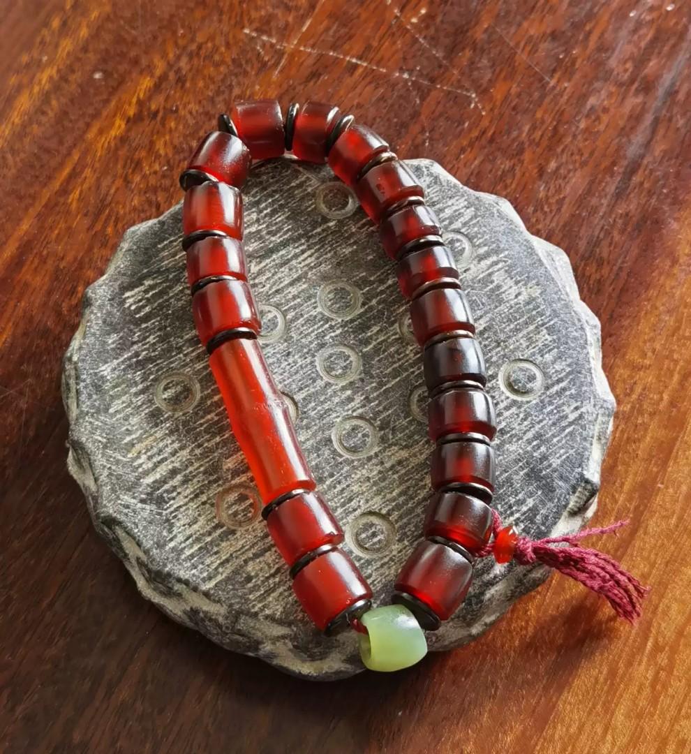 極品深酒紅色西周瑪瑙 西瑪手串 直徑12 6 Mm 顆顆極品 其中有秦瑪10 顆 竹節一顆 興趣及遊戲 收藏品及紀念品 古董收藏 Carousell