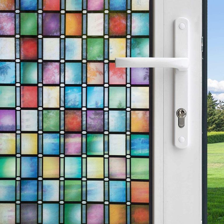 Gila Privacy Black Static Cling Residential DIY Window Film No Glue No Adhesi... 