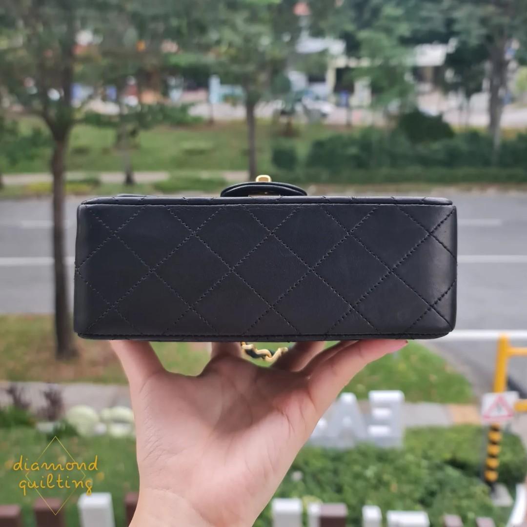 🖤 [SOLD] VINTAGE CHANEL 17CM CLASSIC MINI SQUARE FLAP BAG BLACK LAMBSKIN  CF 24K GHW GOLD HARDWARE / small medium 20cm caviar, Luxury, Bags & Wallets  on Carousell