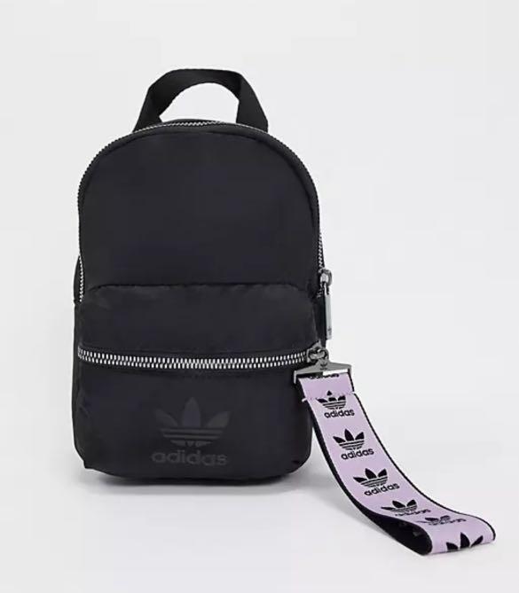 Adidas black mini backpack 2025