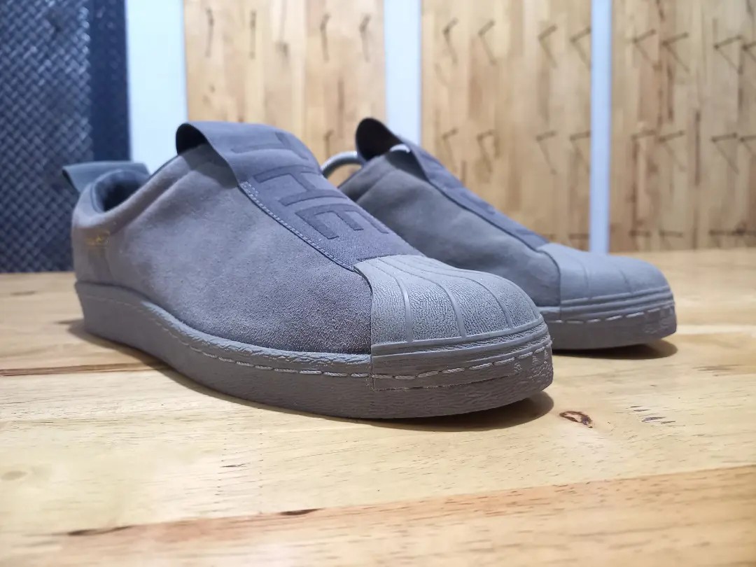 Adidas superstar slip on on sale suede