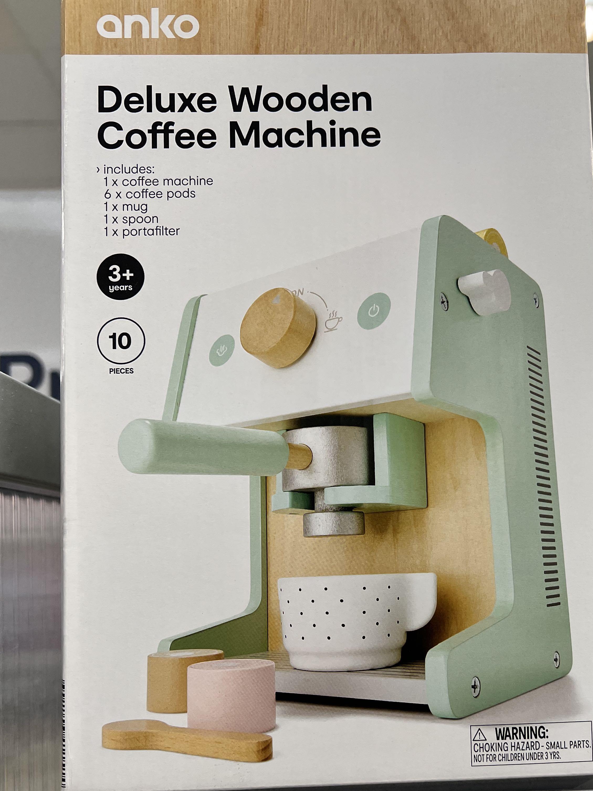 Anko deluxe wooden coffee machine toy, Hobbies & Toys, Toys & Games on