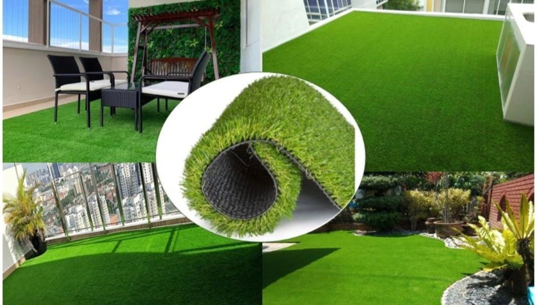 Artificial Grass 2m (cuttable), Furniture & Home Living, Outdoor ...