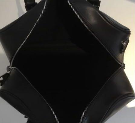 Aspinal of London Mens Black Leather Boston Bag