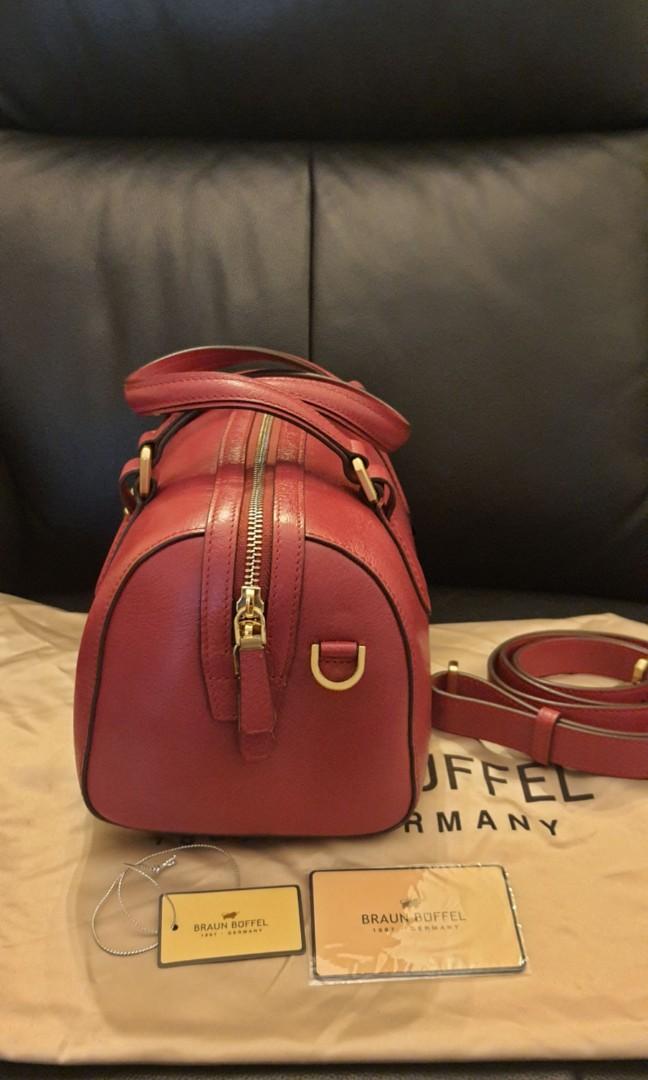 Leather handbag Braun Buffel Red in Leather - 43869590