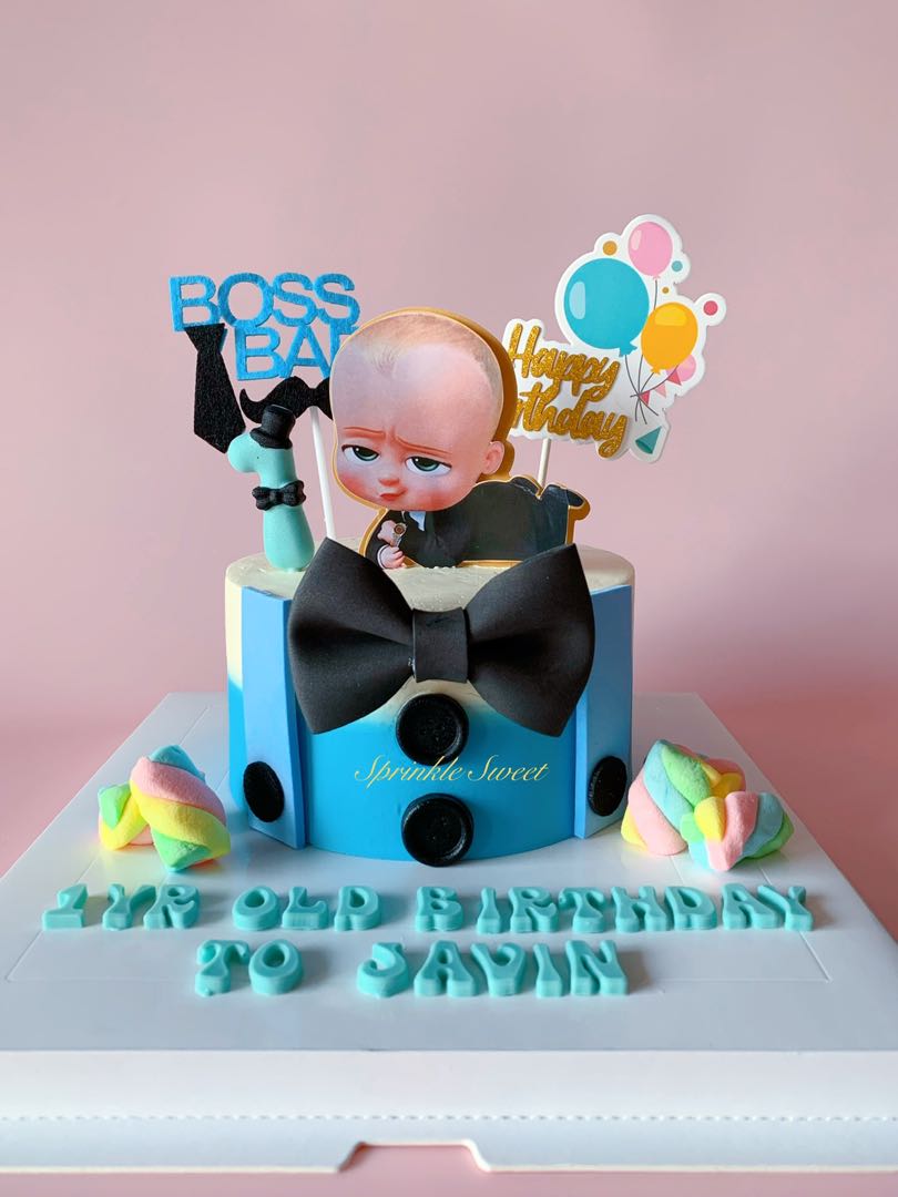 Baby is the Boss Cake SG / Little Men cake / Little gentlemen cake SG -  River Ash Bakery