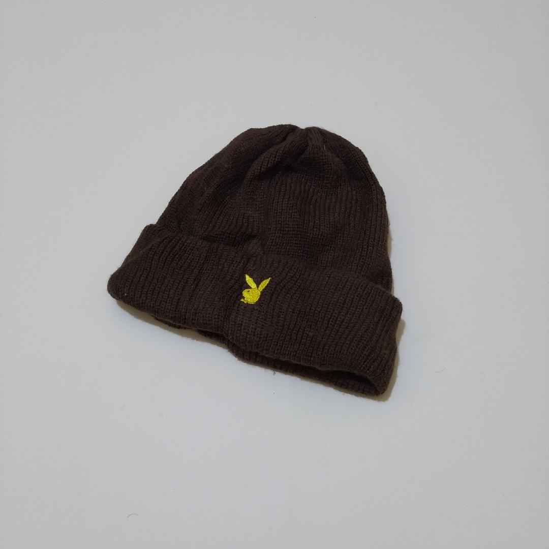 Beanie kupluk playboy second bekas 