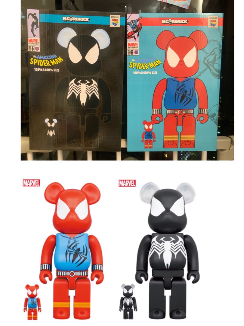 BE@RBRICK SPIDER-MAN BLACK & SCARLET