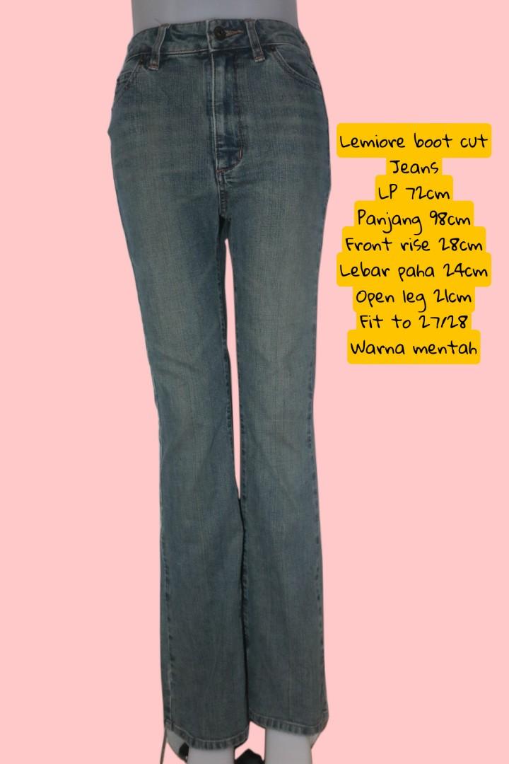Boot Cut Jeans, Fesyen Wanita, Pakaian 